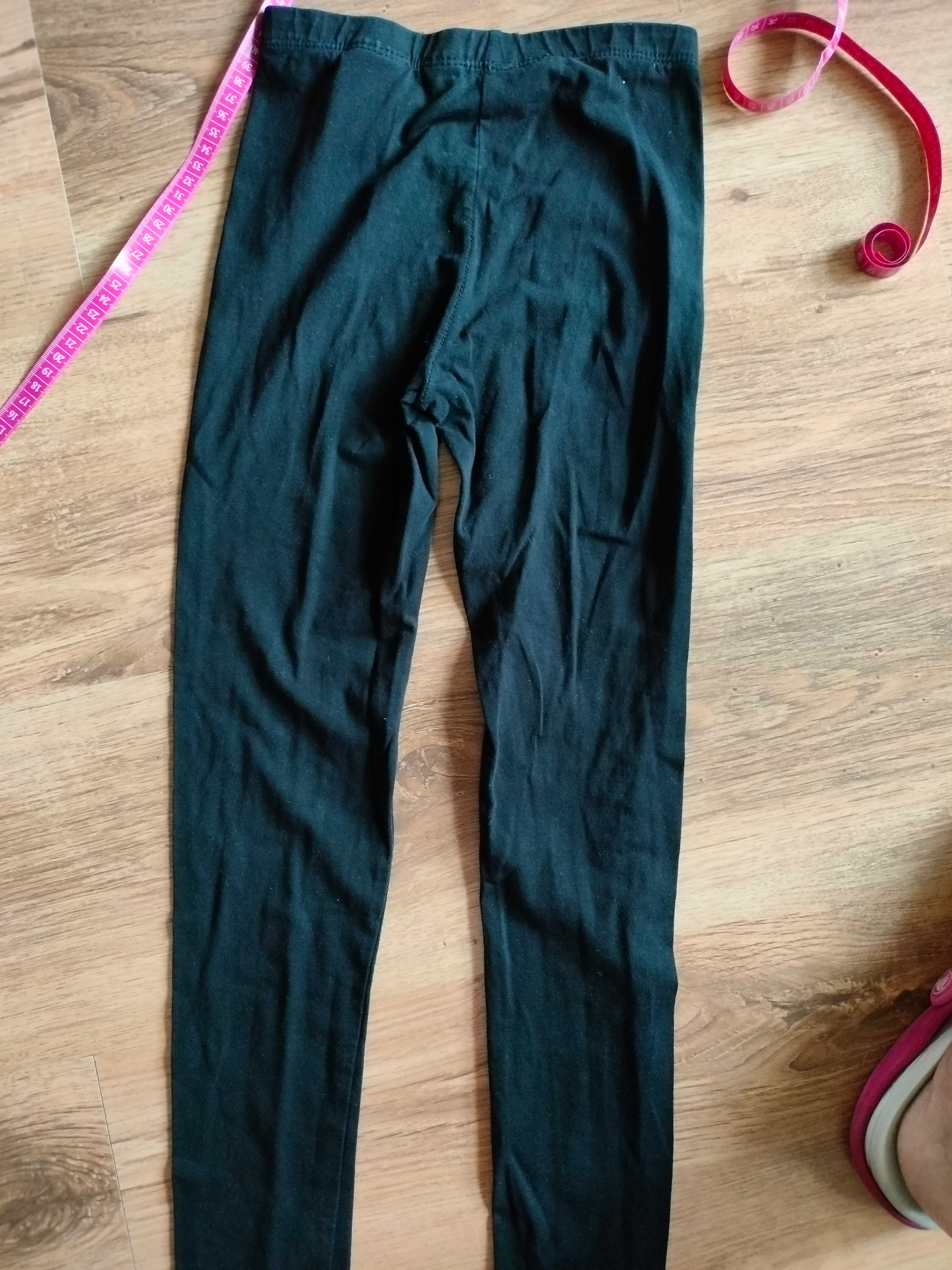 Czarne legginsy H&M 128 cm