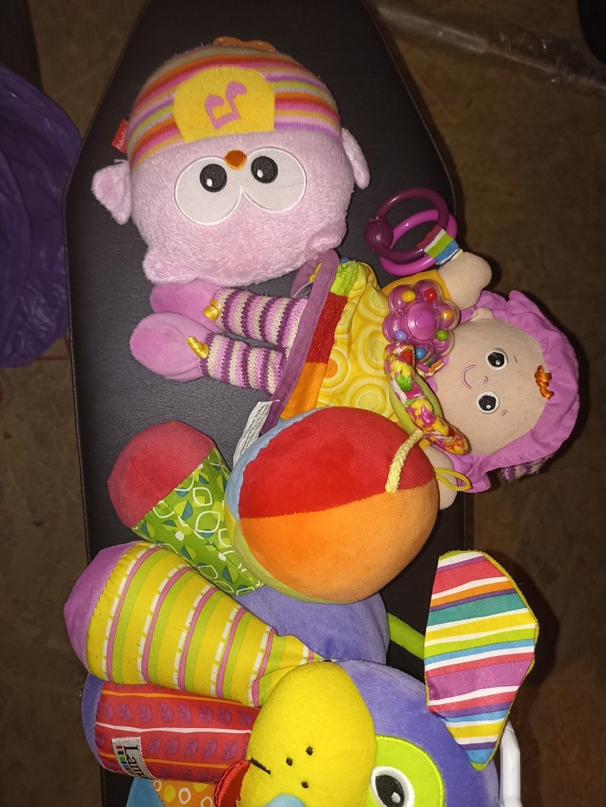 Duży zestaw zabawki lamaze motyl lalka słoń pies sowa fisher price