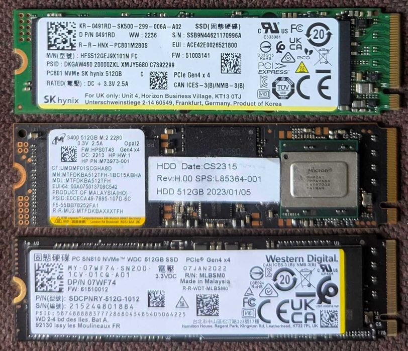 SSD M2 NVME  256-512-1TB-2TB.