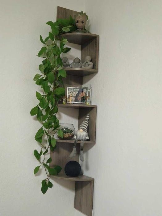 Loftowa narożna półka kwietnik dekoracja ścienna 5 poziomów