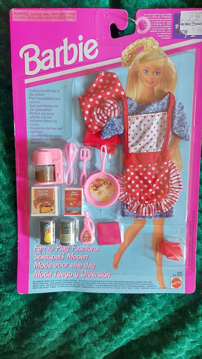 Zestaw set barbie fun to play akcesoria  nrfb vintage