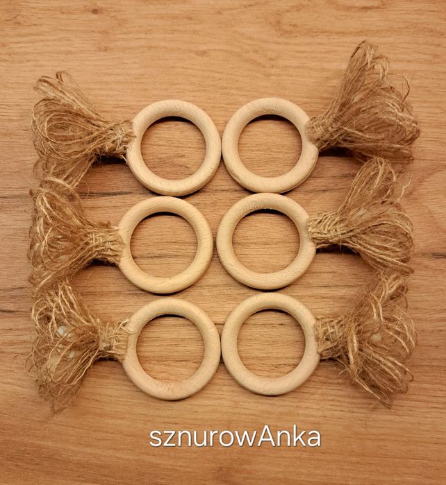 Komplet 6 obrączek do serwetek w stylu boho