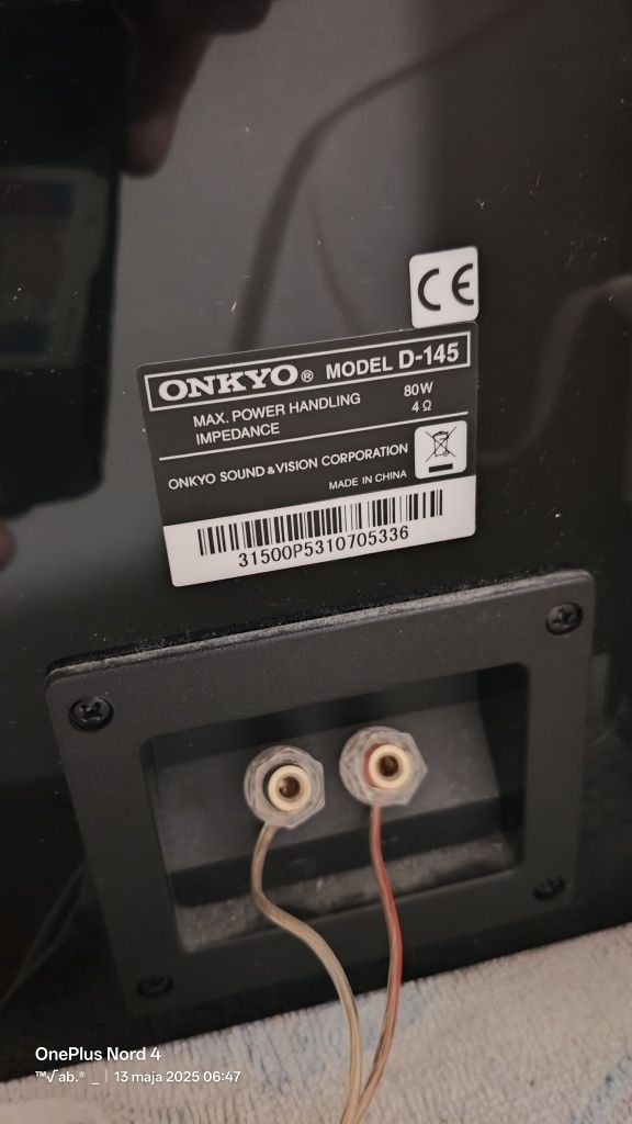Amplituner Onkyo pha 1045, kolumny