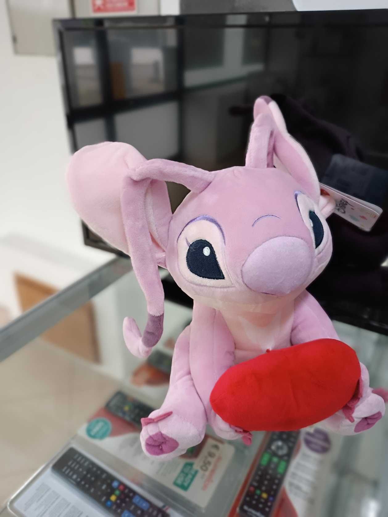 Novidade:Peluche Angel Stitch Coração 30cm