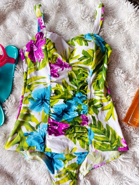 Яскравий суцільний Купальник