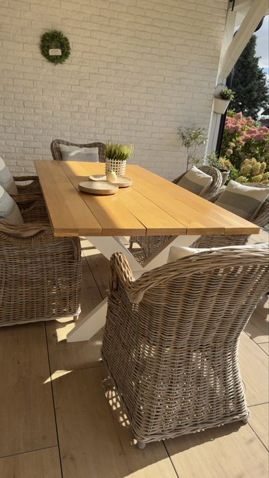 Fotele rattan wiklina 6 sztuk ikea