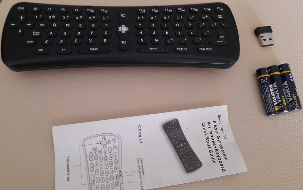 Teclado (c/rato) e comando multimédia Windows e Android