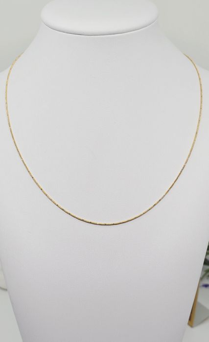 Złoty łańcuszek splot żmijka próba 585 14k