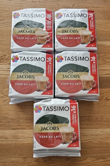 Tassimo  Kawa Cafe Au Lait kapsułki- 80 sztuk.