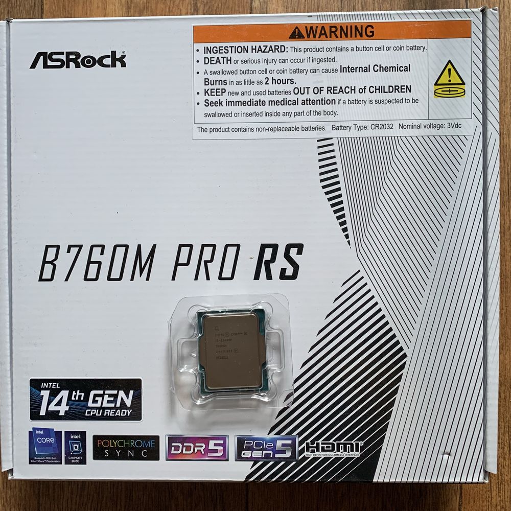 Мат пл B760m Pro RS (DDR5)/ проц i5-13400F