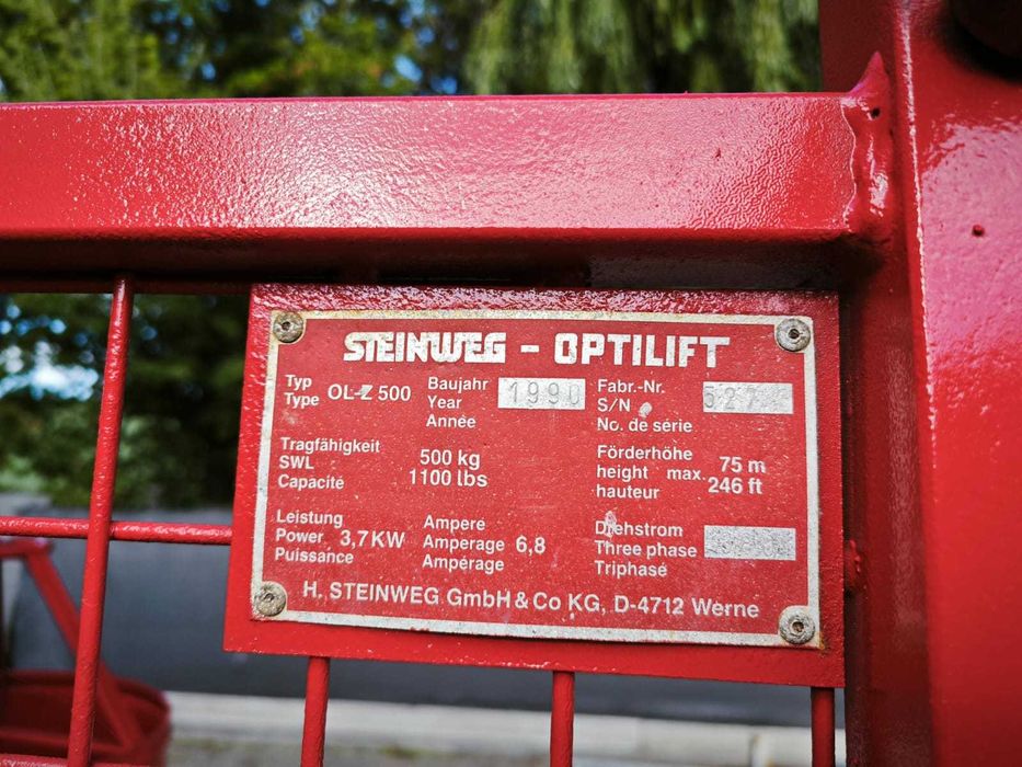 Winda budowlana Steinweg Optilift 500kg wciągarka koszowa