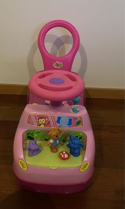 Andador Carro Menina Rosa