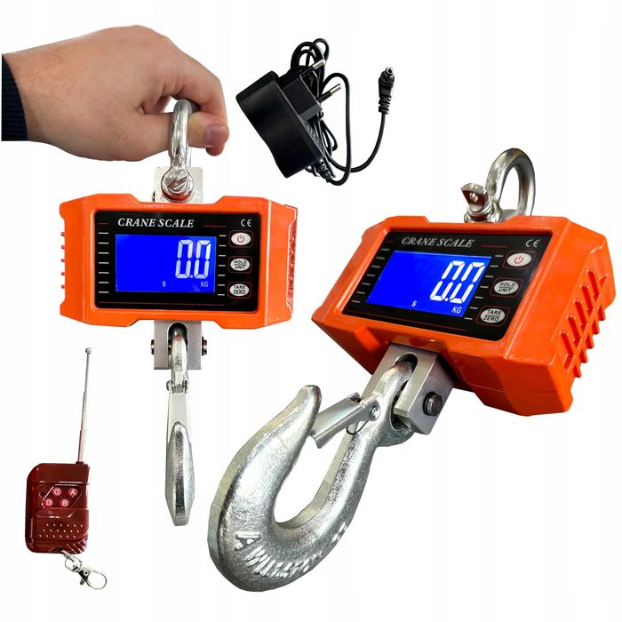 Waga hakowa przemysłowa na magazyn wisząca LCD 1000kg/0,5kg