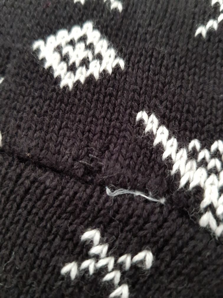 Ponczo z kapturem narzutka sweterem Old navy Gap s 6/7