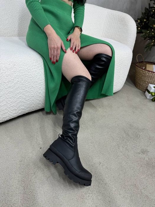 Ботфорты зимние черные