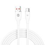 Kabel Forever USB Typ C 1m 6A silikonowy, szybkie ładowanie, biały