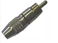 Wtyk Metalowy Rca Cinch Srebrny CD109
