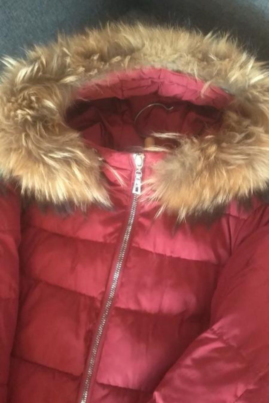Зимняя куртка-пальто с натуральным мехом