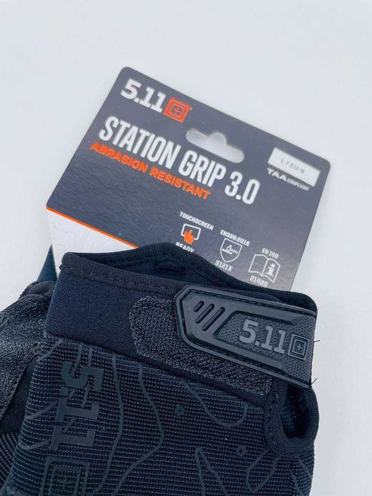 Рукавички "5.11 Tactical Station Grip 3.0 Gloves" Black, L, арт: 43512