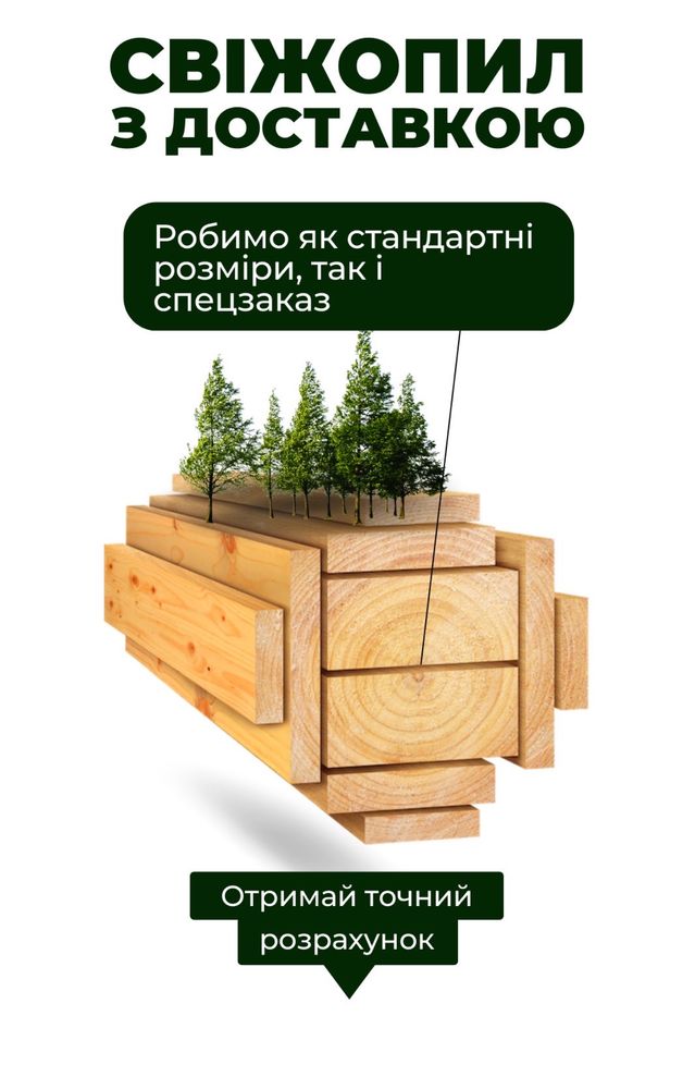 Пиломатеріали Кроква Балки Доски ОПТ ціни