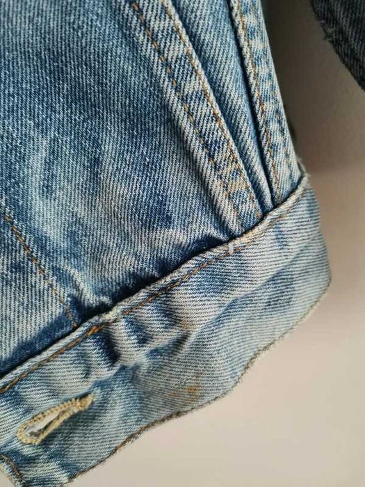 Vintage damska kurtka jeansowa katana levi's 00s tie dye bleached