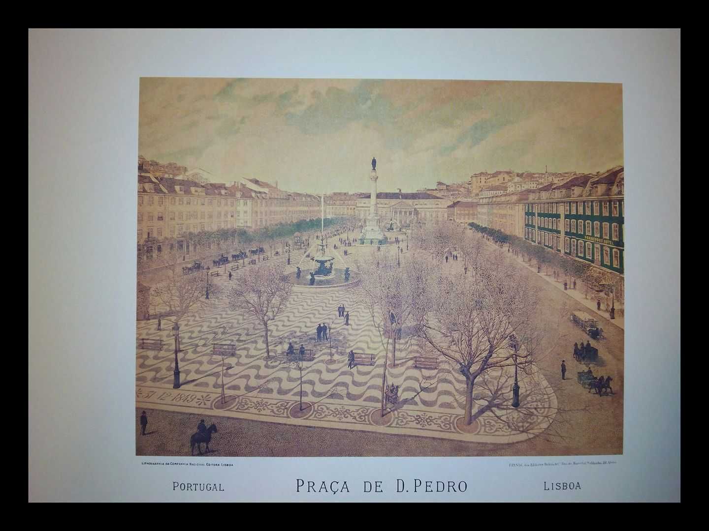 Litografia: Praça de D. Pedro