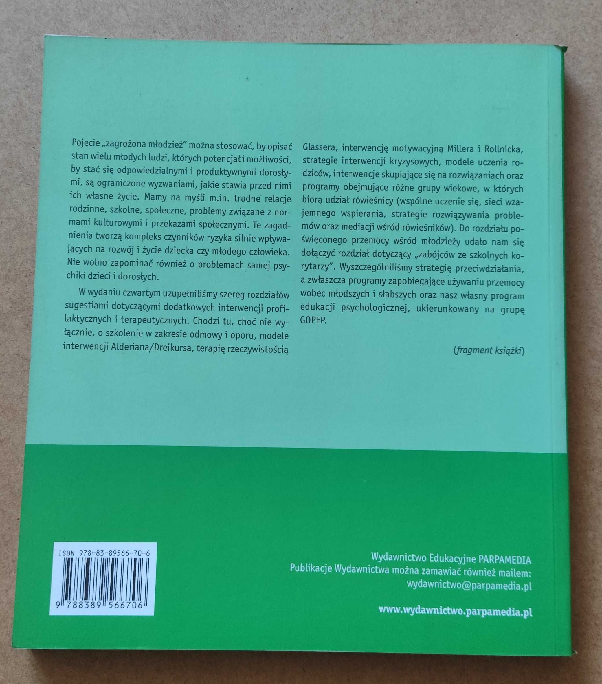 Zagrożona młodzież Ujęcie kompleksowe, autor J.Jeffries McWhirter,