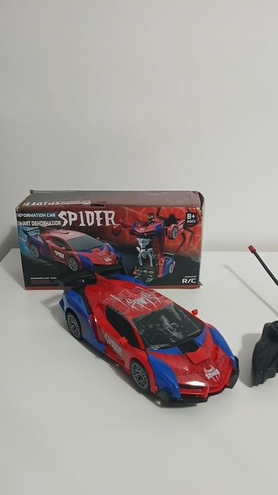 Carro transformer telecomandado Spiderman Homem-Aranha