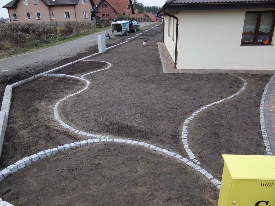 Kostka łupana brukowa Obrzeża