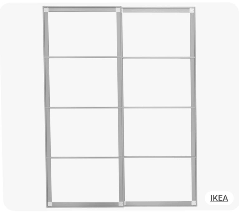 Estrutura de porta de roupeiro Ikea 150x236