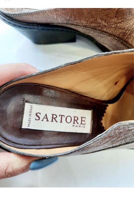 Мюли из кожи крокодила р.37