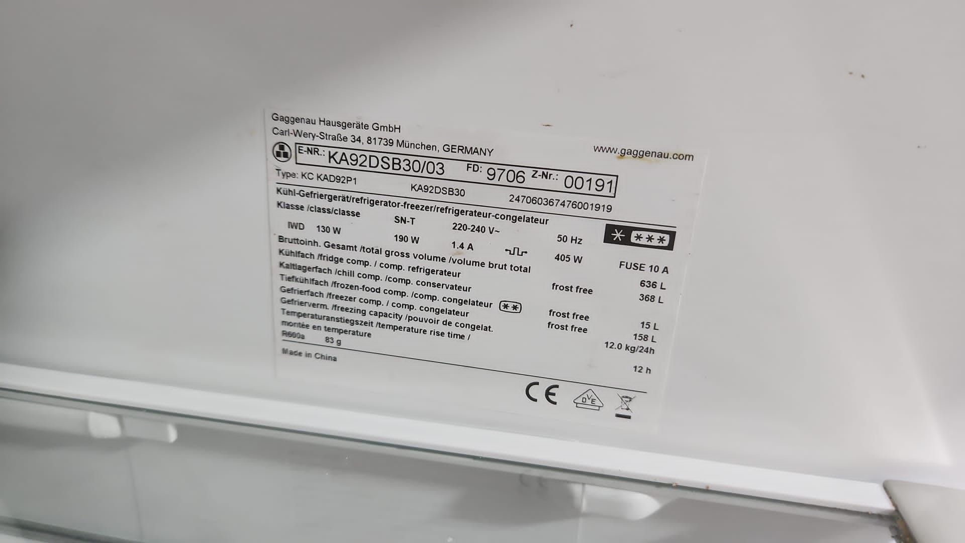 Frigorífico americano siemens ler descrição
