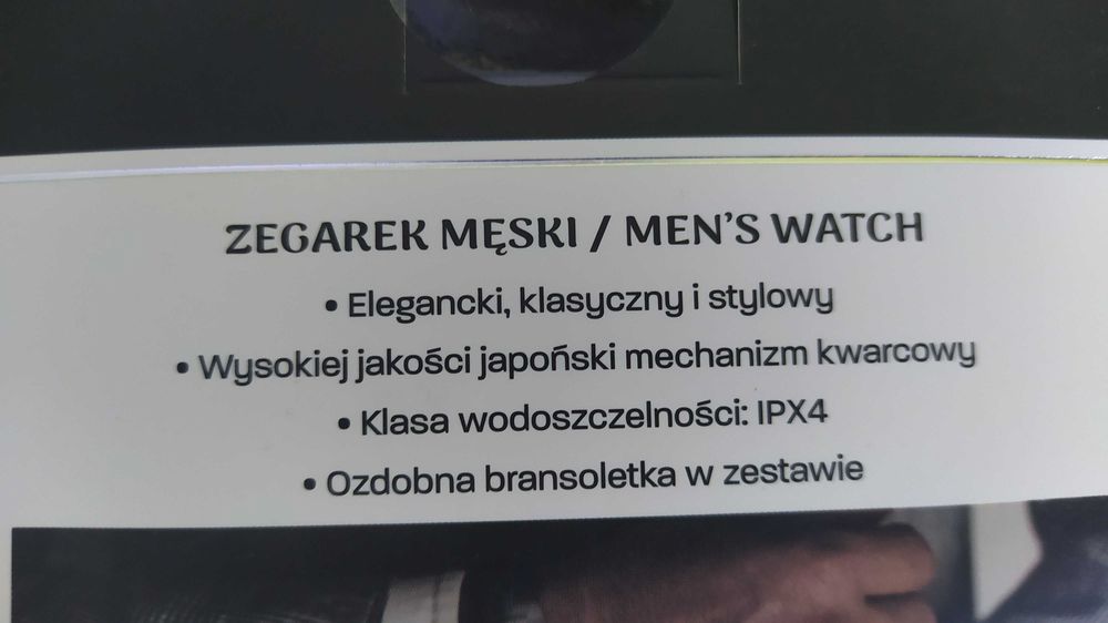 NOWY elegancki zegarek męski THIERRY SCHAEFFER z bransoletką