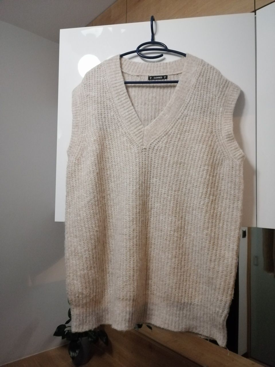 Bezrękawnik swetrowy beżowy kamizelka 42/XL Dunnes Stores H&M