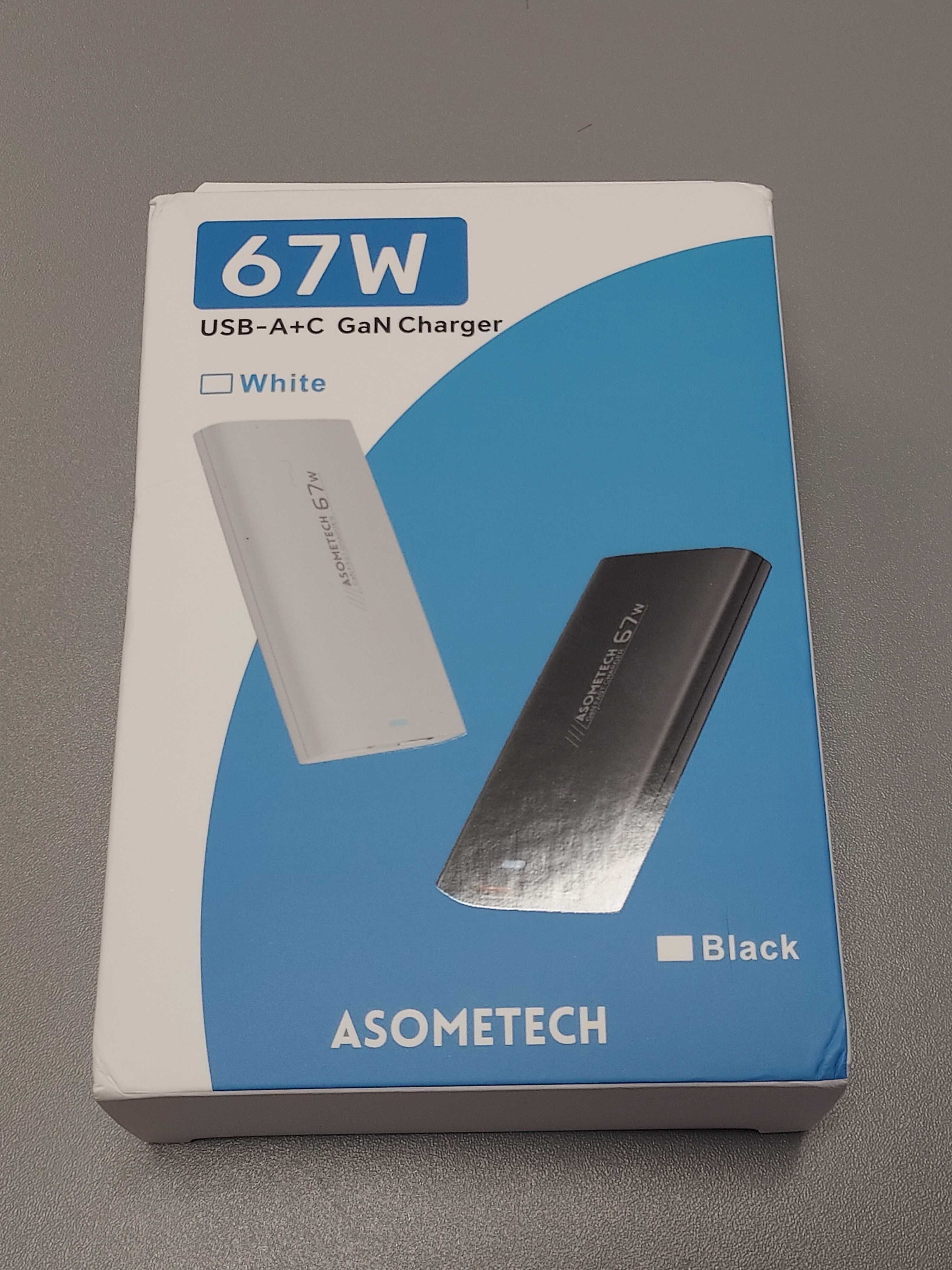 Ładowarka sieciowa ASOMETECH GaN5 67W USB-C USB-A PD QC 3.0
