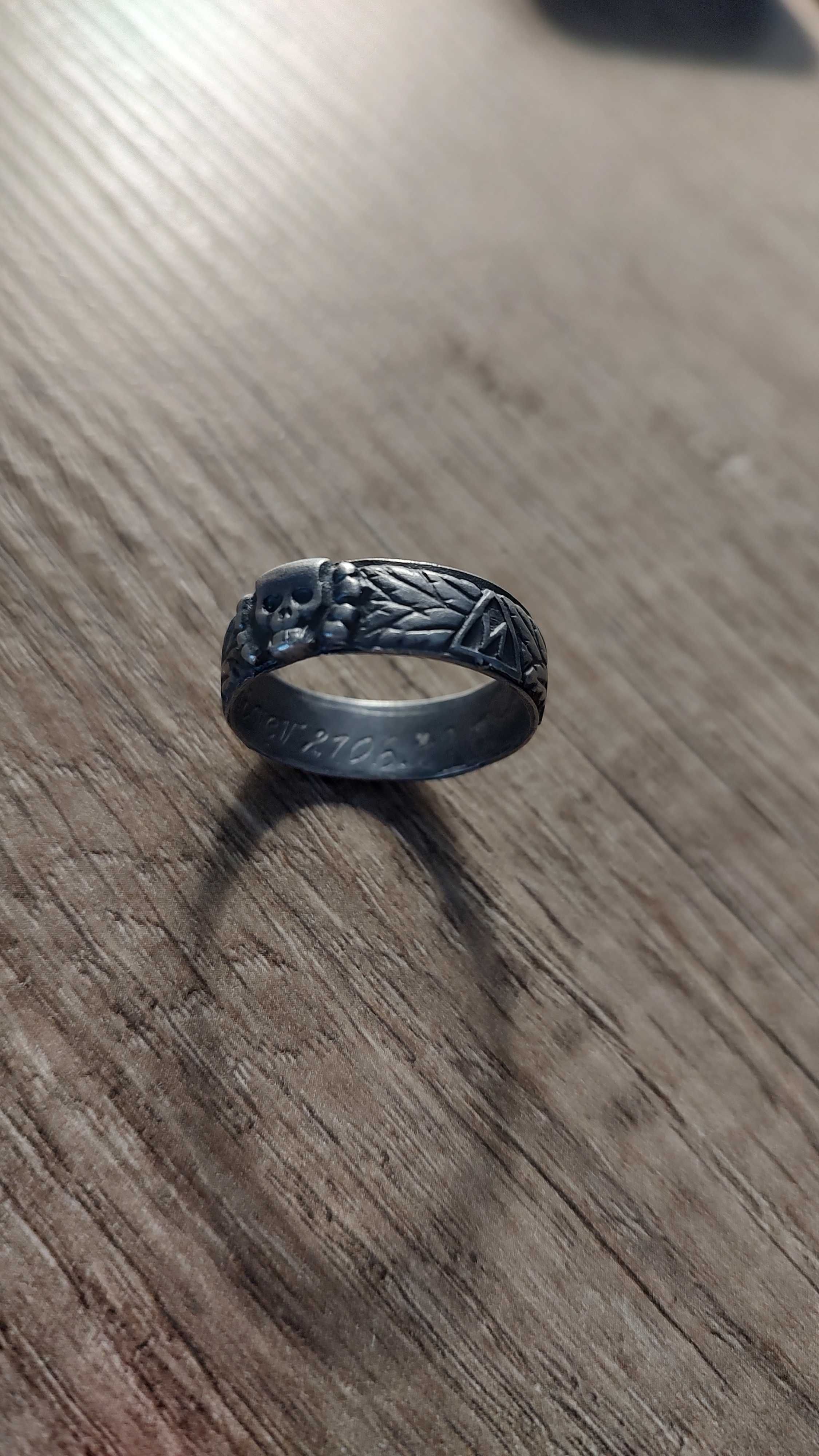 Sygnet SS, pierścień niemiecki honorowy srebrny pr. 925