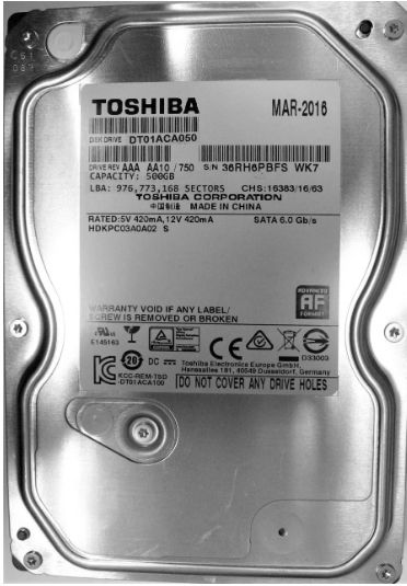 Жесткий диск HDD 500GB 7200rpm 32MB SATA III 3.5 Toshiba DT01ACA050