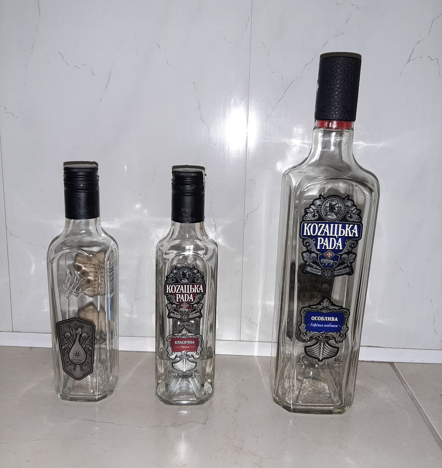 Пустые бутылки для декора
