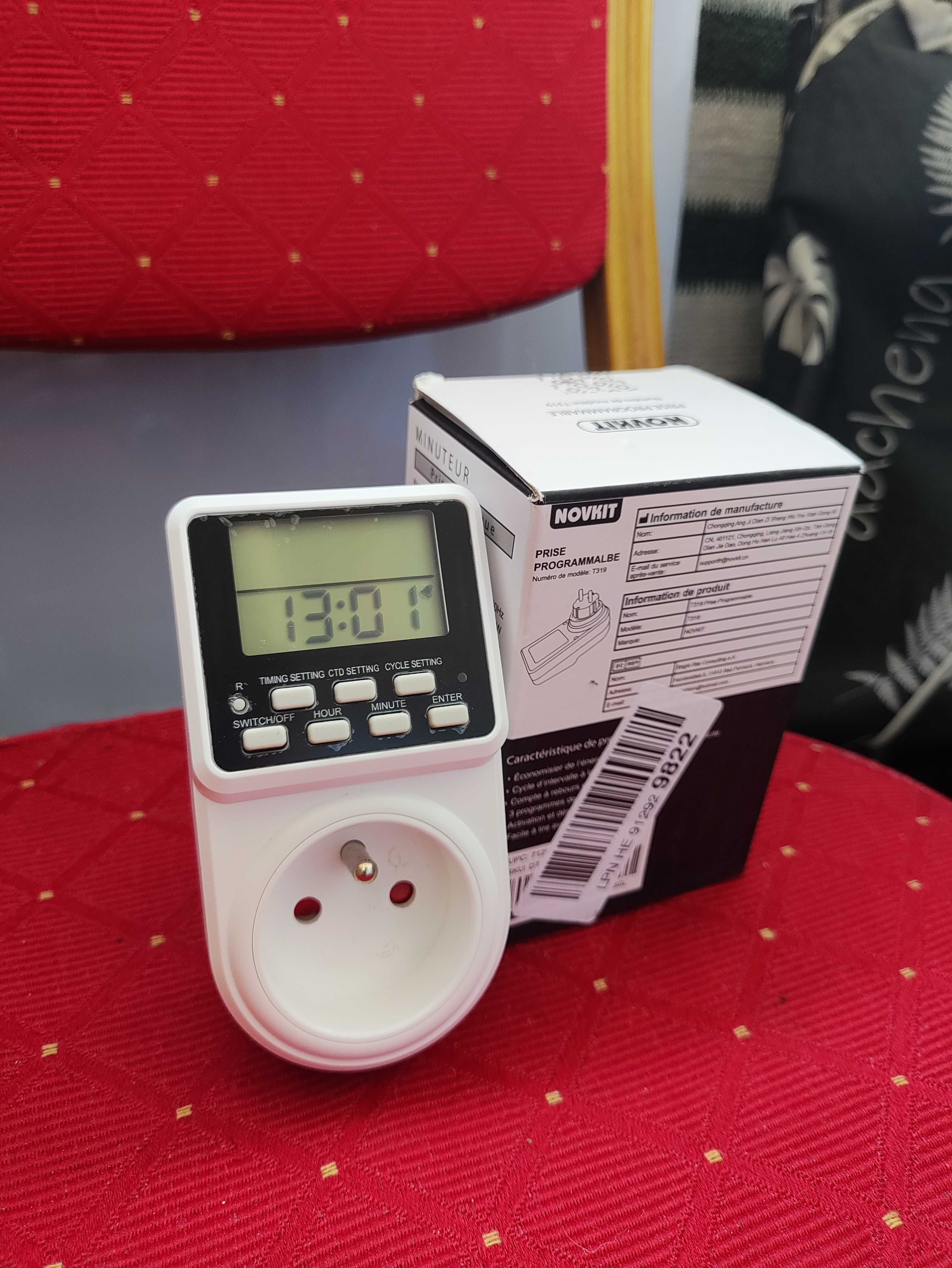 Programator czasowy Gniazdo Zegar Timer 16A Cyfrowe LCD Cyfrowy