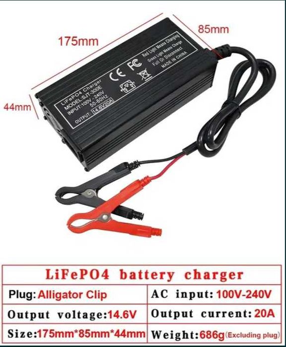 Lifepo4 интеллектуальное зарядное устройство 4S 14,6 В 20 А