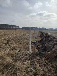 Ogrodzenie tymczasowe betonowe autostradowe sadownicze