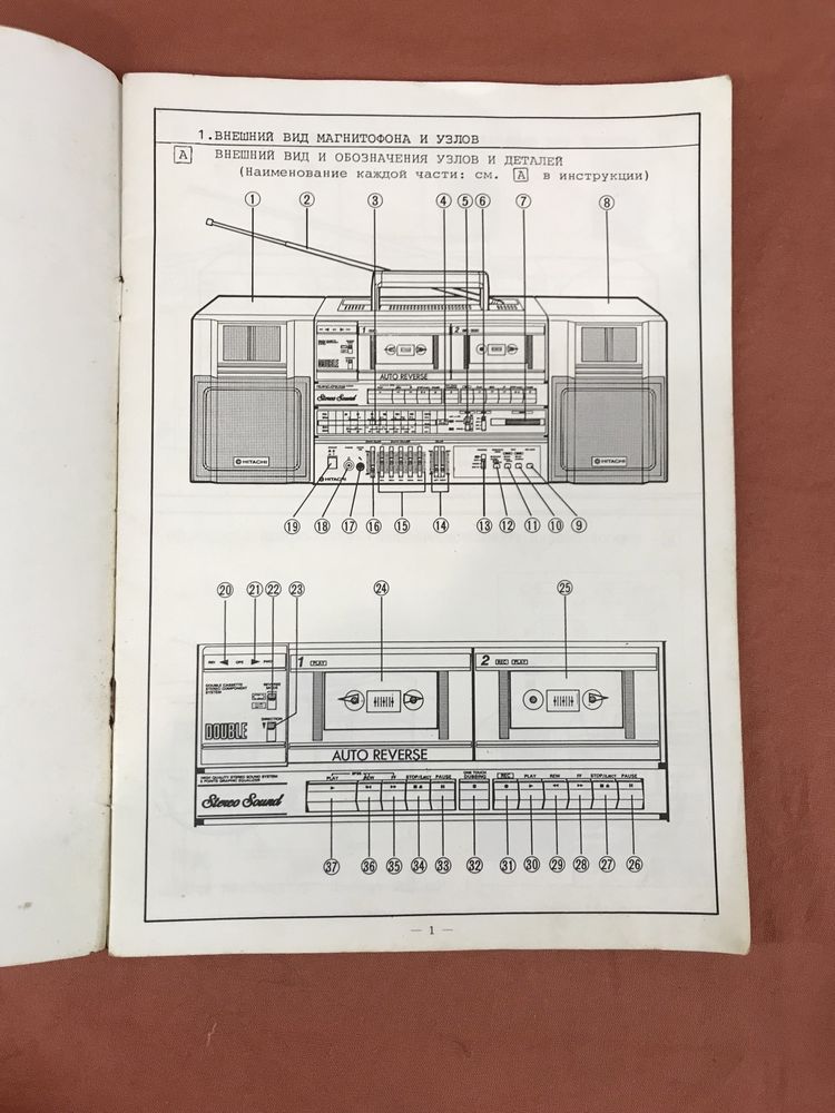 Инструкция магнитофон HITACHI TRK-W550W