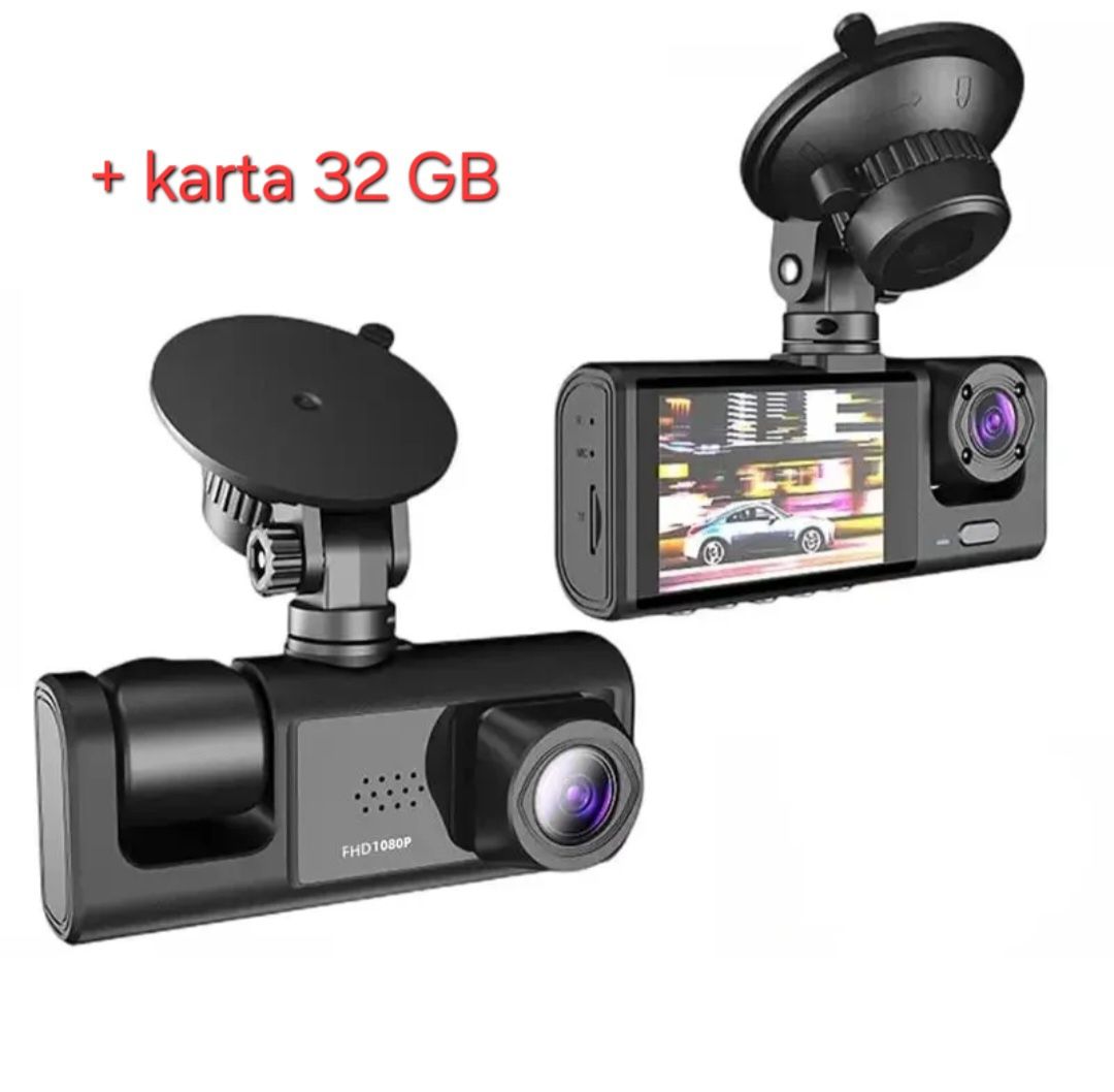 Kamera samochodowa wideorejestrator + 32 GB karta Micro sd