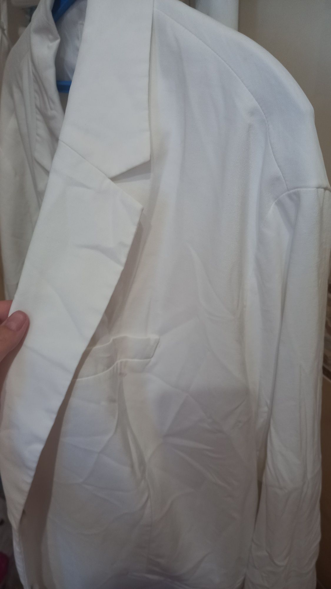H&m білий піджак жакет XL XXL віскоза