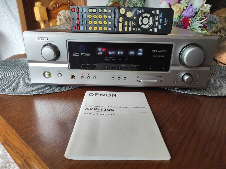 Amplituner DENON AVR-1306 + pilot i instrukcja
