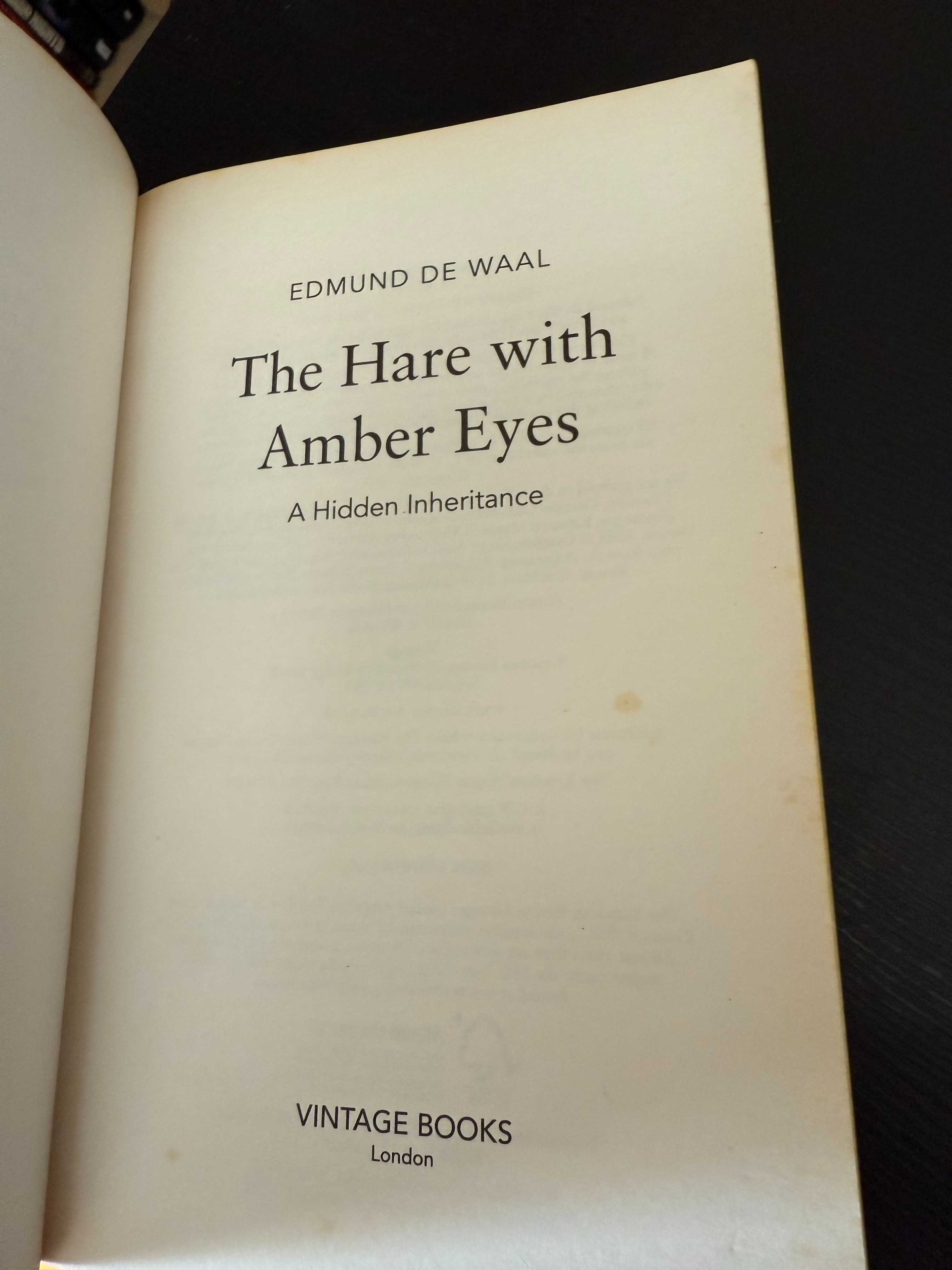 Edmund de Waal – The Hare with Amber Eyes: A Hidden Inheritance