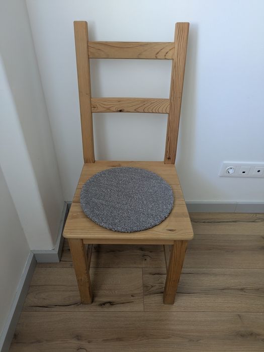 Almofada de cadeira / Coxim IKEA cinzento redondo