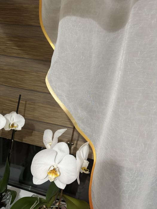 Biała firanka szyta na zamówienie