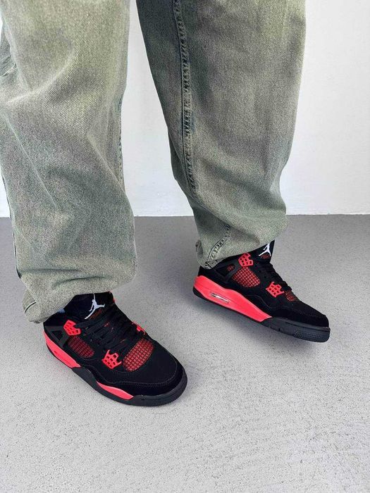 Мужские кроссовки Nike Jordan Retro 4 Сrimson Red Thunder. 40-45