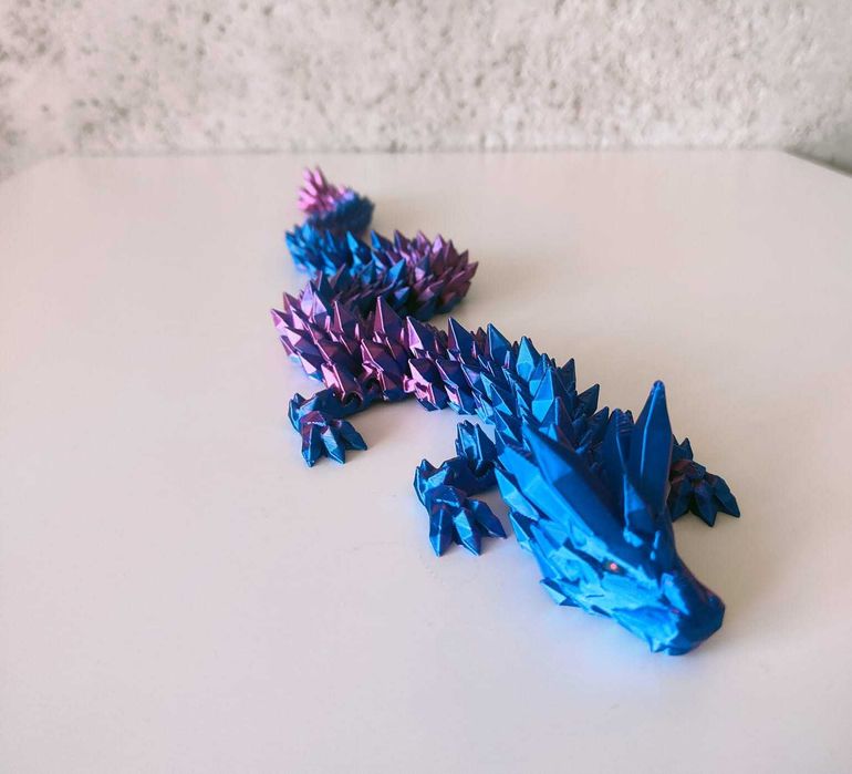 Kryształowy smok 3d flexi  wydruki 3d